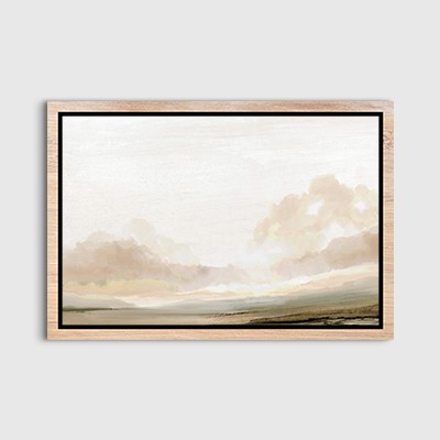 Lukisan Dinding -Canvas Print-SouthArt–60 x 90– Light Brown Wood Frame