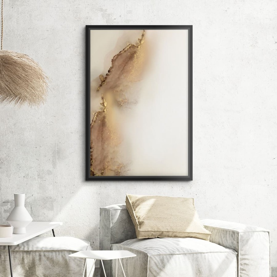 Lukisan Dinding - Canvas - Golden Leaf No. 1 by Art Tonial 