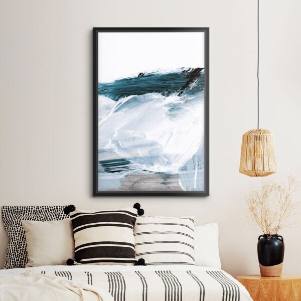 Lukisan Dinding -Canvas-Oceans 2 -Frame Hitam 40x60