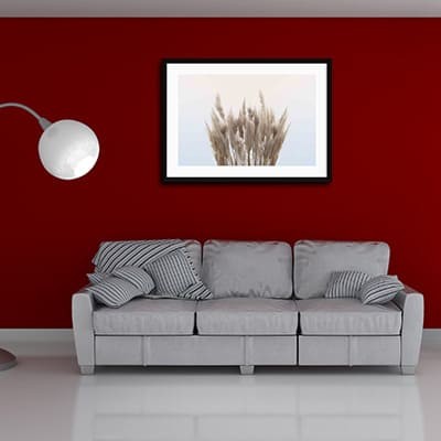 Lukisan Dinding -On My Mind- Matte -Frame Hitam 30x45