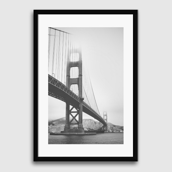 Lukisan Dinding -Golden Gate Bridge -Frame Hitam 20x30