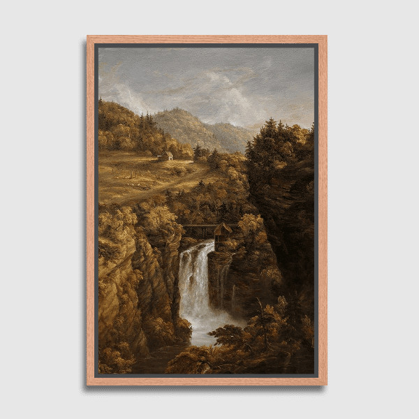 Lukisan Dinding - Canvas - Classic Waterfall by Rama Art