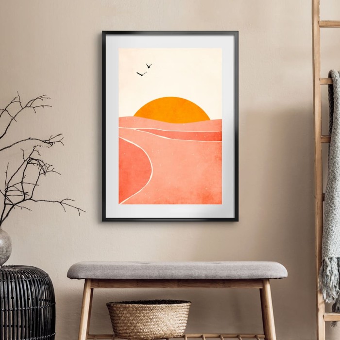 Lukisan Dinding -Dancing In The Sun- Matte -Frame Hitam 20x30