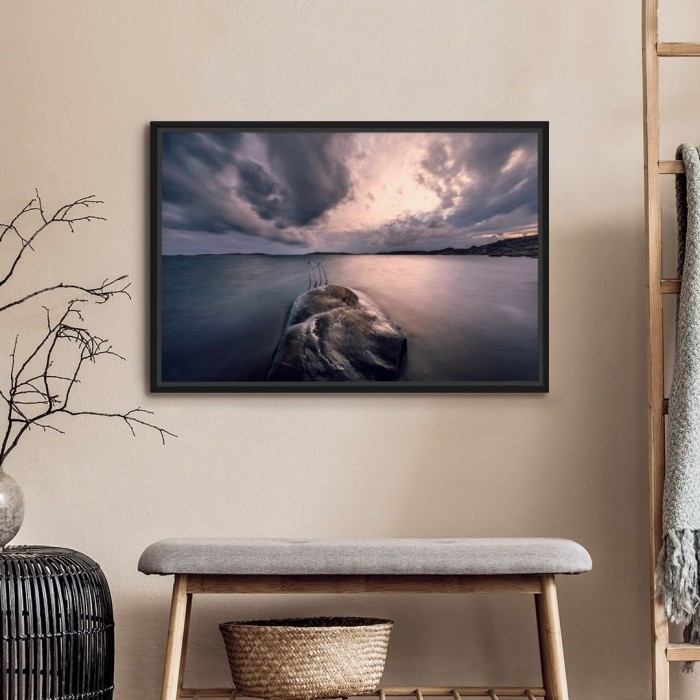 Lukisan Dinding -Weather Study 2- Kanvas -Frame Hitam 40x60