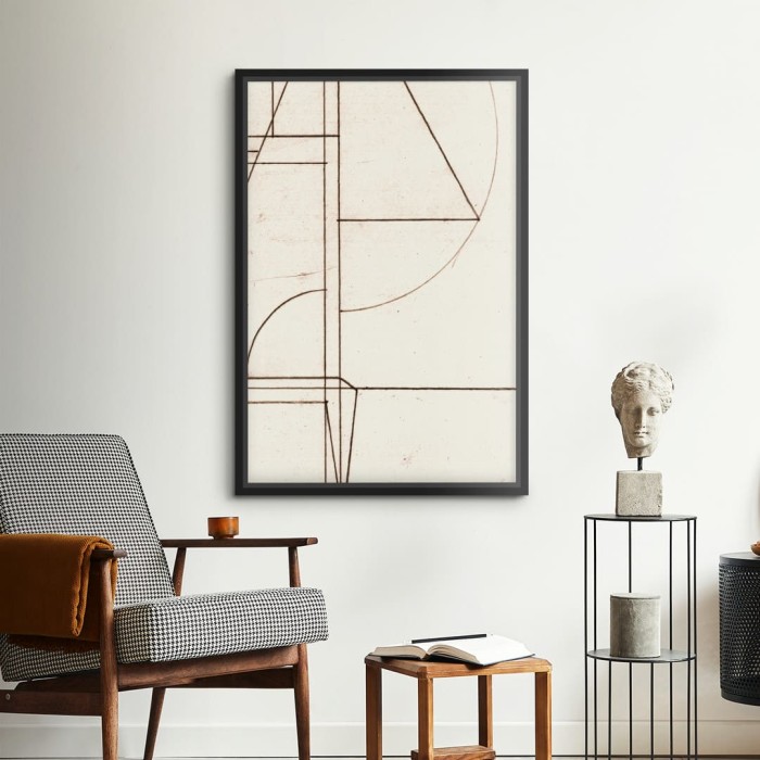 Lukisan Dinding -Canvas-Minmod 2 -Frame Hitam 40x60
