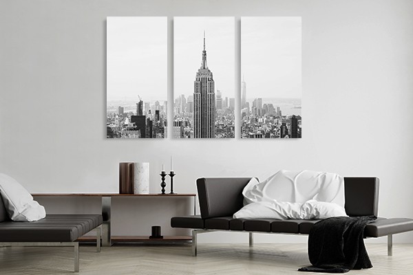 Empire State-Art Panels-Canvas Print-Spanram- Large-Total 120x80