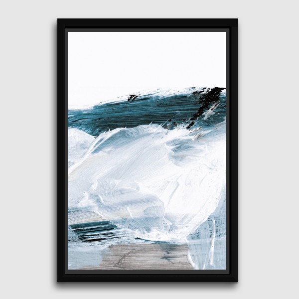 Lukisan Dinding -Canvas-Oceans 2 -Frame Hitam 40x60