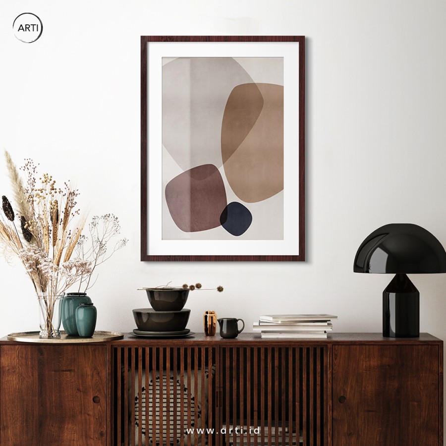 Lukisan Dinding-Art Print-Graphic 207-40x60 Matte-Dark Brown Frame