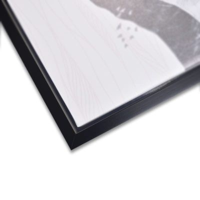 lukisan Coffe Before Talkie -Art Print - Matte -Frame Hitam 30x45