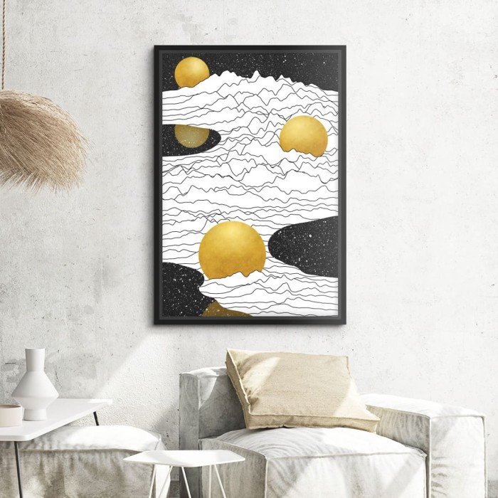 Lukisan Dinding -Mono Moonscape-Spanram 40x60