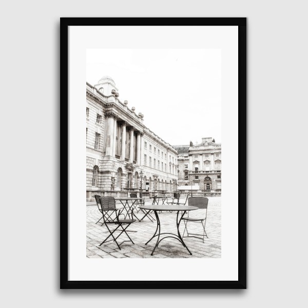 Lukisan Dinding -London II- Matte -Frame Hitam 30x45