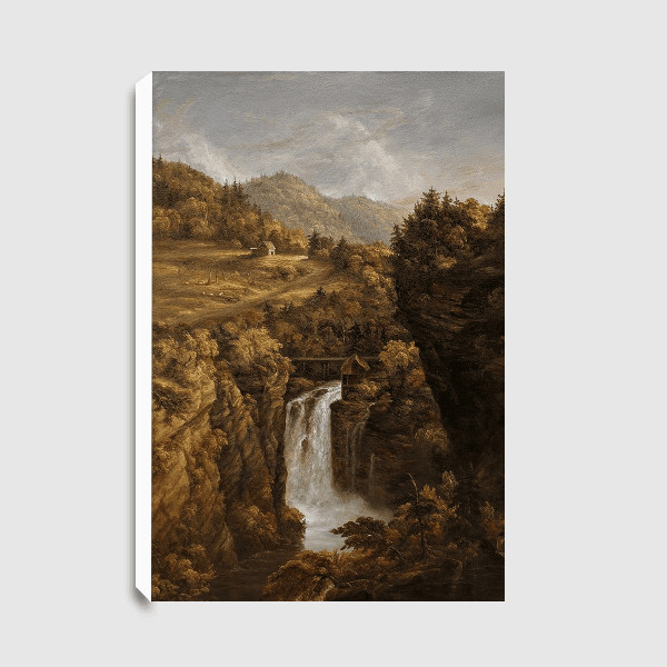Lukisan Dinding - Canvas - Classic Waterfall by Rama Art