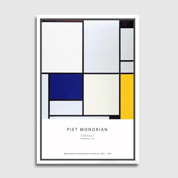 Lukisan Dinding - Canvas - Piet Mondrian Tableau I by Old Masters