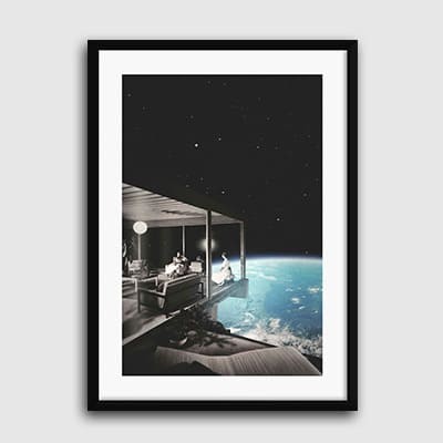 Lukisan Dinding -The View- Matte -Frame Hitam 40x60