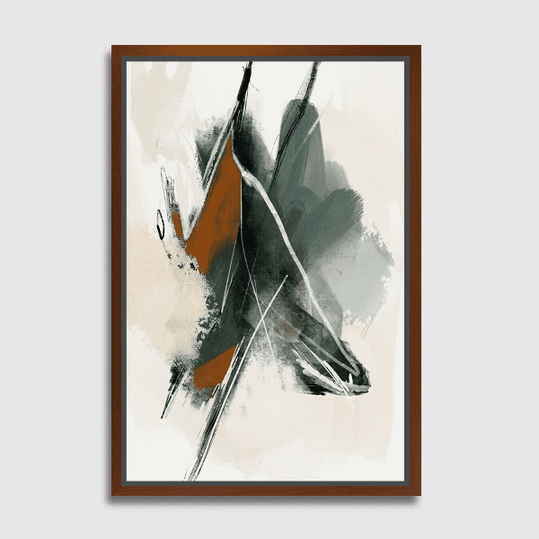 Lukisan Dinding - Canvas - Green Abstract 04 by Art Tonial 