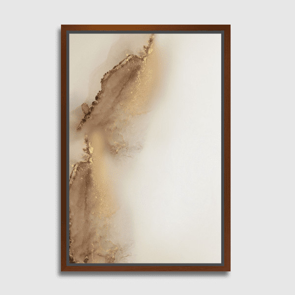 Lukisan Dinding - Canvas - Golden Leaf No. 1 by Art Tonial 