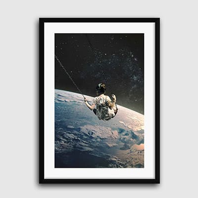 Lukisan Dinding-Swing-Matte -Frame Hitam 40x60