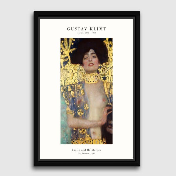 Lukisan Dinding -Klimt Judith and Holofernes-Frame Hitam 40x60