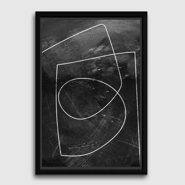 Lukisan Dinding -Canvas-Minimal 9 -Frame Hitam 40x60