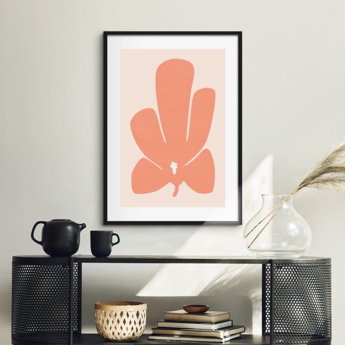 Lukisan Dinding -Tulip 03- Matte -Frame Hitam 30x45