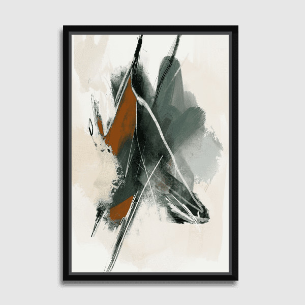 Lukisan Dinding - Canvas - Green Abstract 04 by Art Tonial 