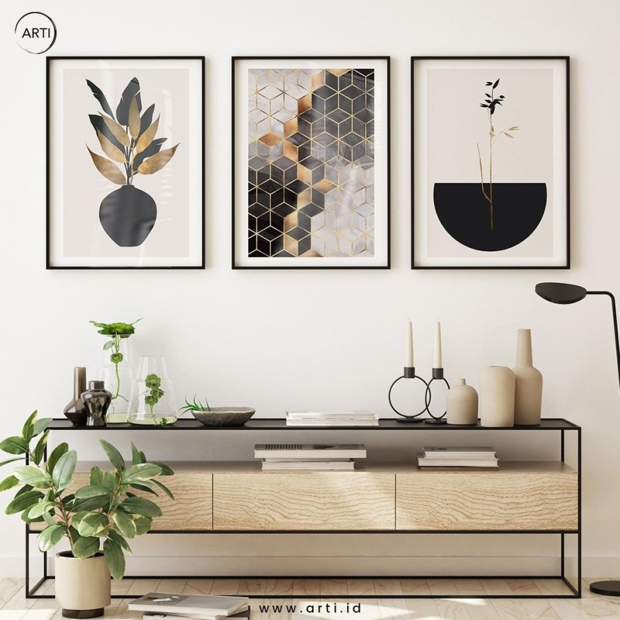 Lukisan Dinding Set - Wall Art - Art Print - Black Gold Plantation