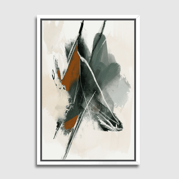Lukisan Dinding - Canvas - Green Abstract 04 by Art Tonial 