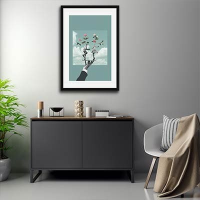 Lukisan Dinding -Let’s Go Dancing- Matte -Frame Hitam 30x45