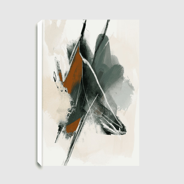 Lukisan Dinding - Canvas - Green Abstract 04 by Art Tonial