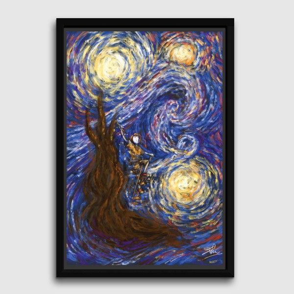 Lukisan Dinding -Canvas-Dream Painting -Fiber Hitam 40x60