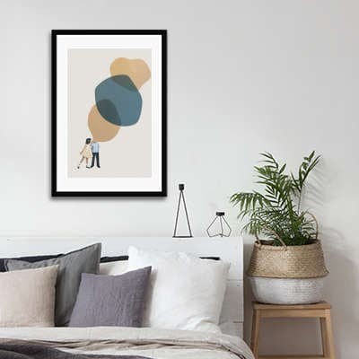 Lukisan Dinding -A Thousand Stories To Tell- Matte -Frame Hitam 30x45