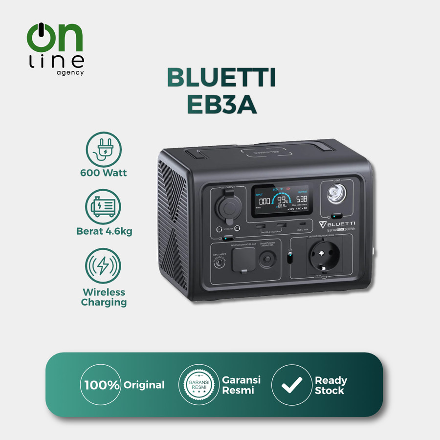 BLUETTI Portable EB3A Power Station | 600W 268Wh