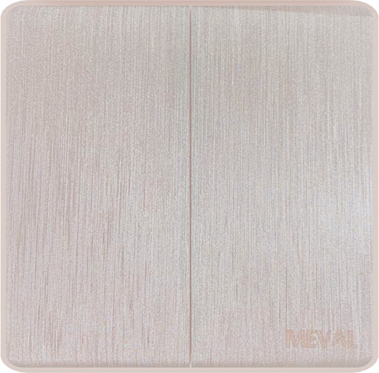 MEVAL Stop Kontak Saklar dan Soket Minimalist - Gold Hairline