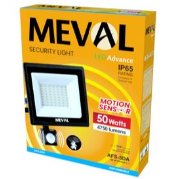 Meval Flood Light Motion Sensor Security Light 50W LED Advance - Putih