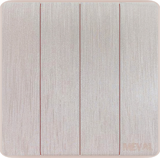 MEVAL Stop Kontak Saklar dan Soket Minimalist - Gold Hairline