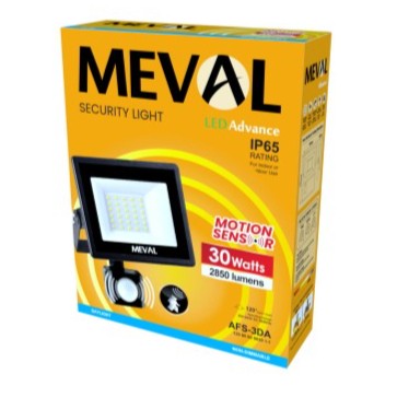 Meval Flood Light Motion Sensor Security Light 30W LED Advance - Putih