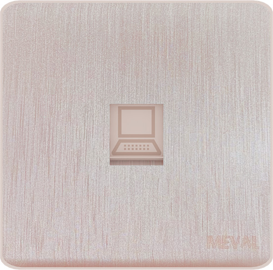 MEVAL Stop Kontak Saklar dan Soket Minimalist - Gold Hairline