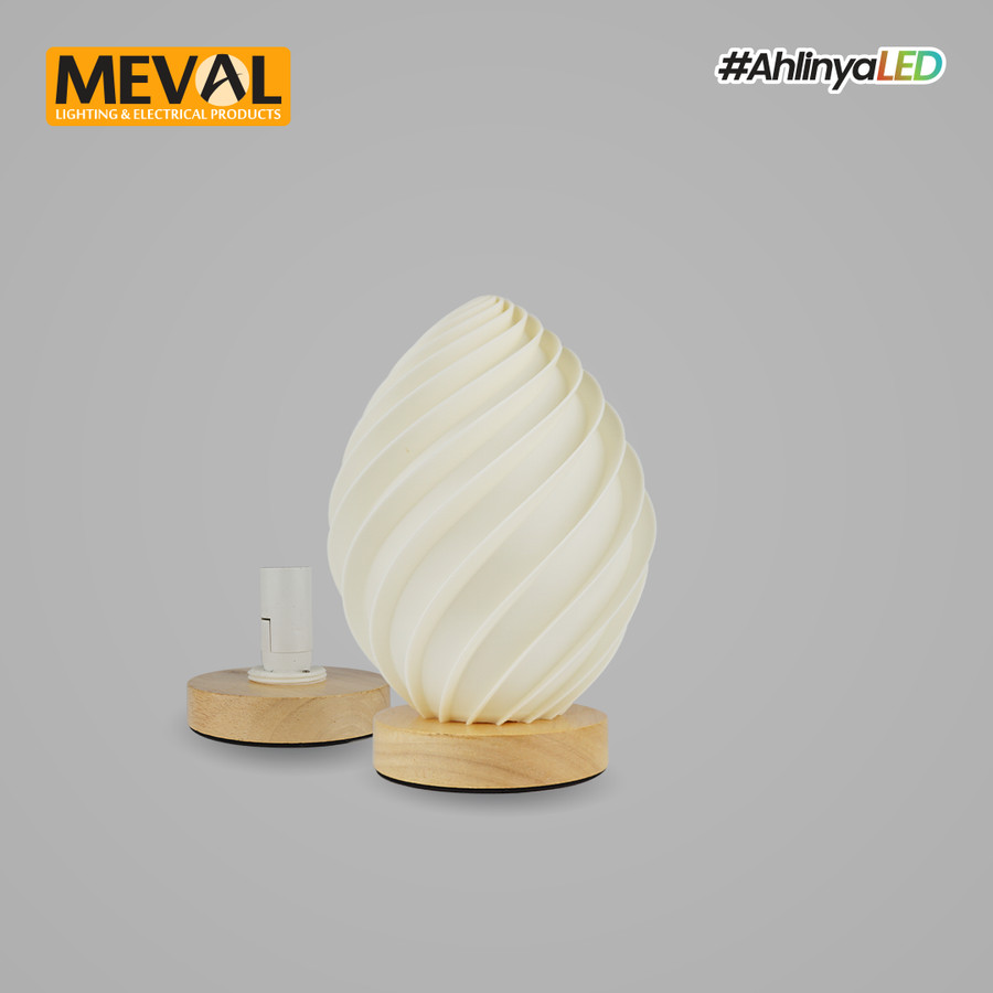 MEVAL Lampu Meja LED Dekorasi Aesthetic – 3D Print Technology