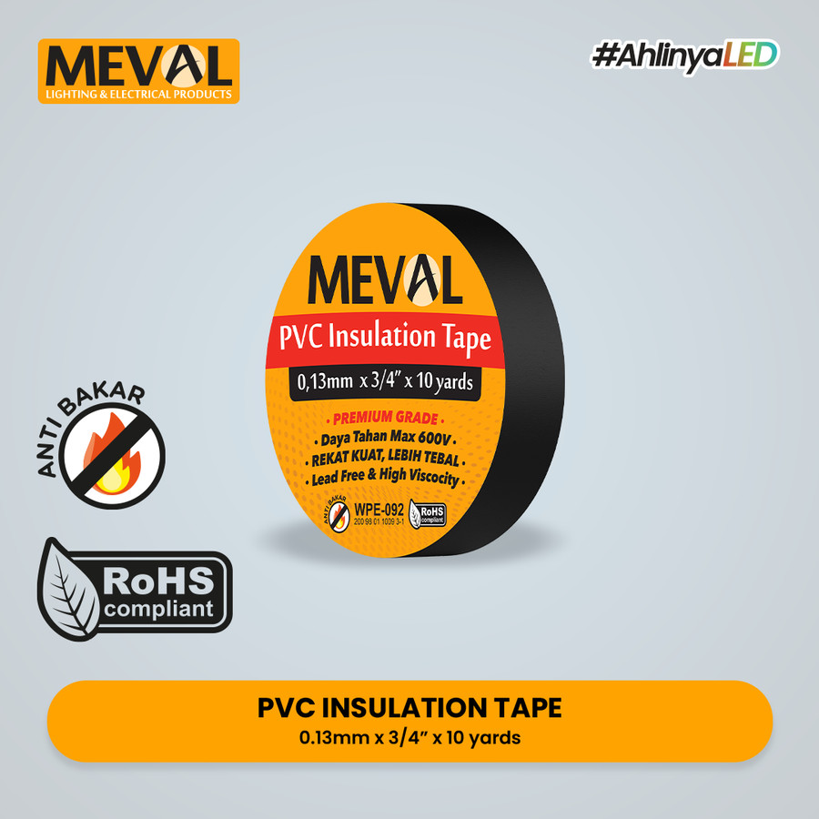 Meval PVC Insulation Tape 3/4 x 8M