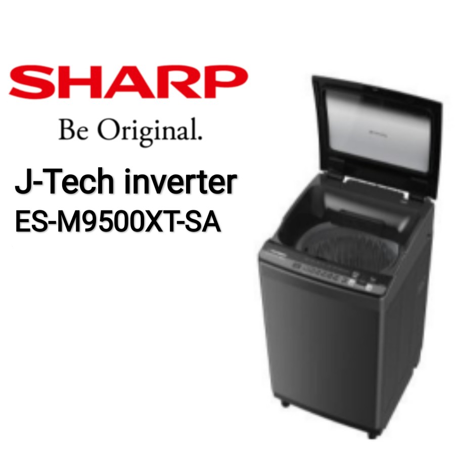 MESIN CUCI SHARP ES-M9500XT-SA 9,5KG MEGAMOUTH J-TECH INVERTER MM. 20