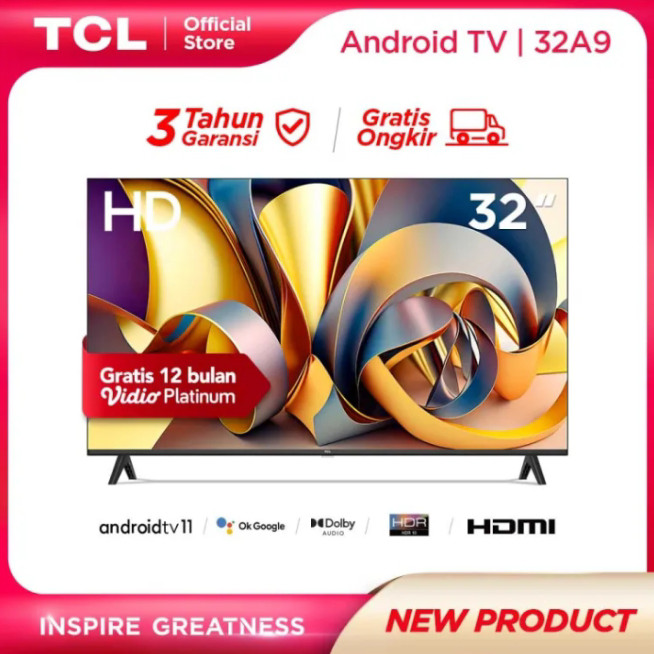 TV LED TCL 32A7 ANDROID 11.0 PANEL A+ FRAMELESS 32 INCH