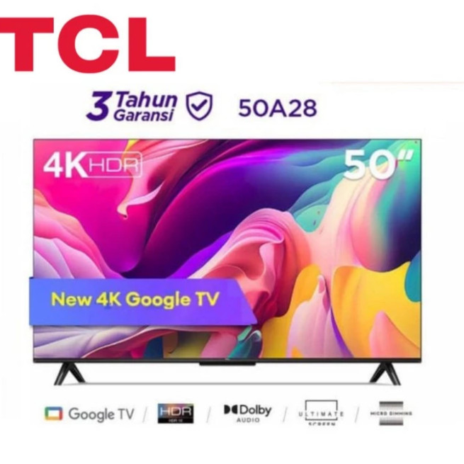 TV TCL 50A28 GOOGLE TV ANDROID DIGITAL 4K UHD HDR 50 INCH
