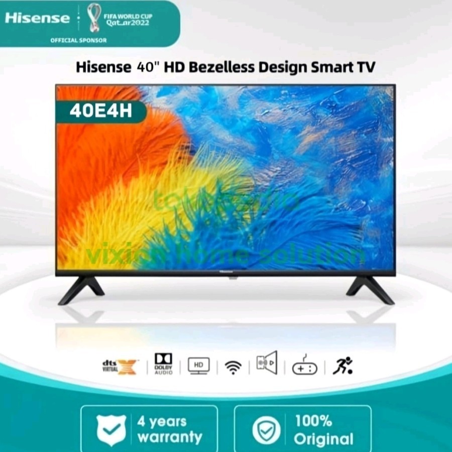 Hisense 40E4H 40 Inch Smart TV FHD Bezelless