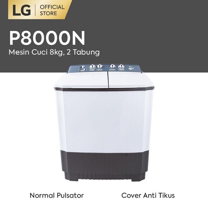 MESIN CUCI 2 TABUNG LG P-8000N 8 KG