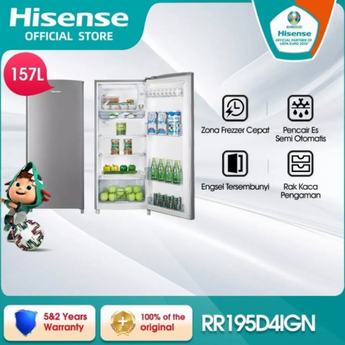 KULKAS HISENSE RR195D4IGN 1 PINTU DEPOK