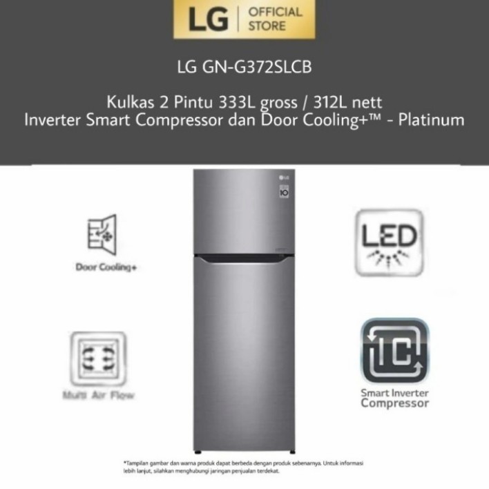 KULKAS LG GN-G372SLCB INVERTER + DOOR COOLING 2 PINTU
