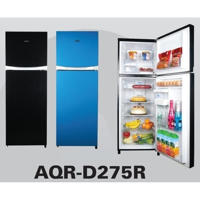 KULKAS 2 PINTU AQUA AQR-275R BK INVERTER Free Ongkir Khusus Depok