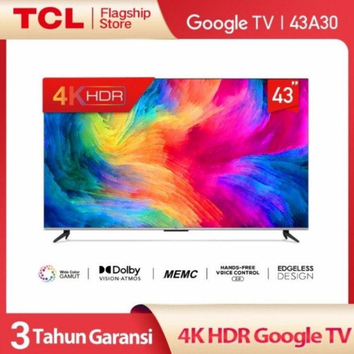 TV LED TCL 43A30 NEW GOOGLE TV ANDROID 11.0 UHD 4K HDR 43 INCH