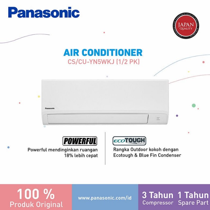AC PANASONIC CS/CU-YN5WKJ 1/2PK R32 + PASANG