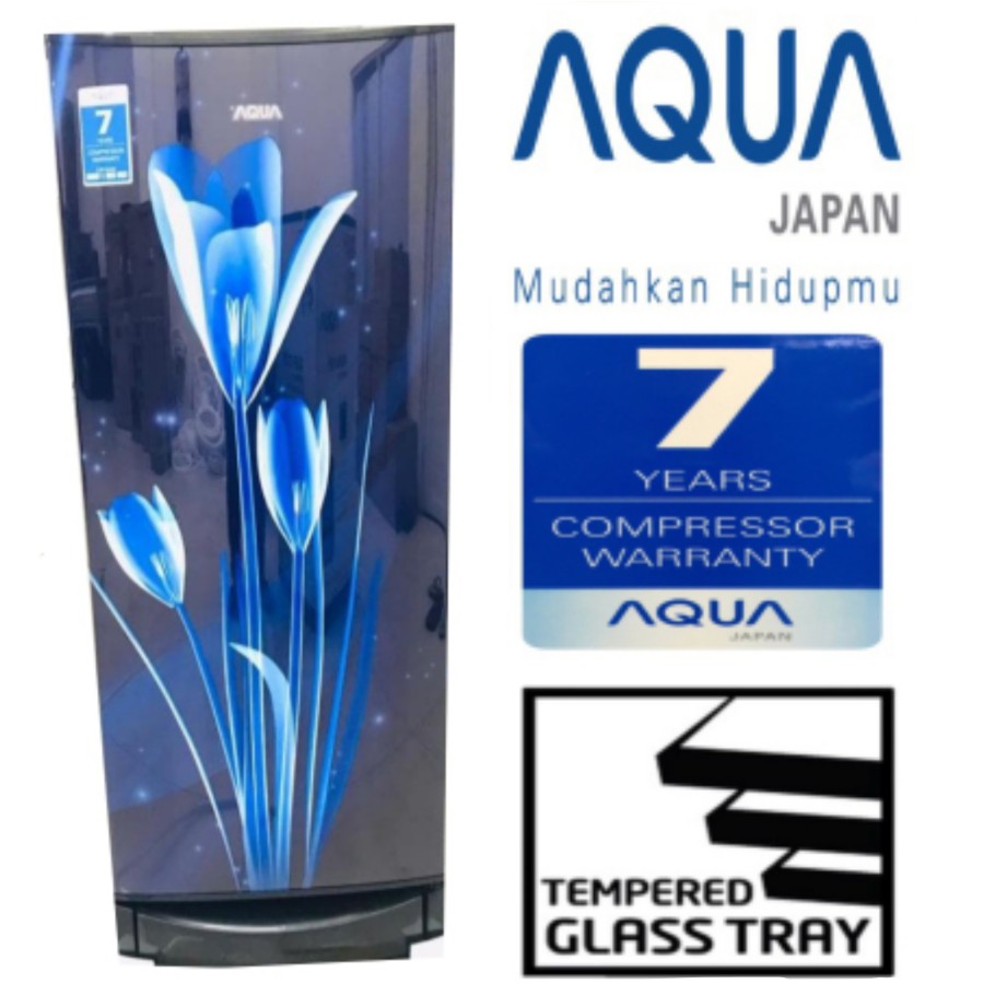 KULKAS AQUA AQR-D190 LB / LK BUNGA 1 PINTU